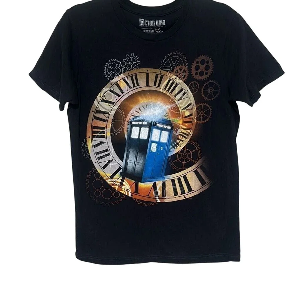 Ripple Junction Mens Black Doctor Who 2009 Graphic‎ T-Shirt Size Medium